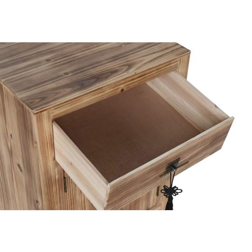 Éjjeliszekrény lucfenyő, mdf 45x34x66 cm natúr, piros