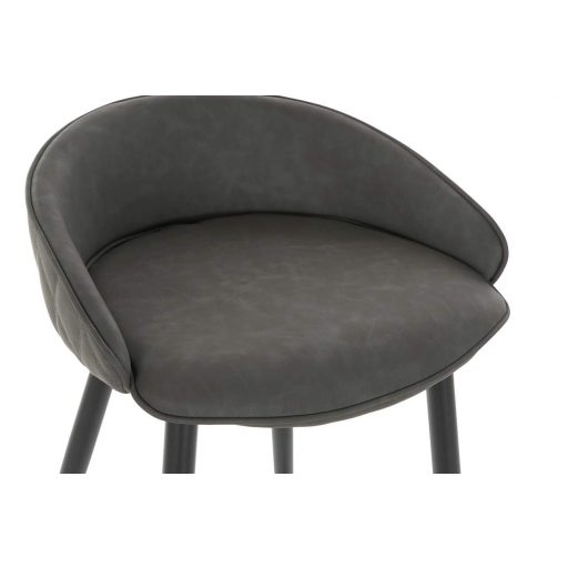 Bárszék poliuretán, fém 48x47x87,5 cm sötétszürke, fekete