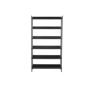 Polc fém 100x30x180 cm fekete