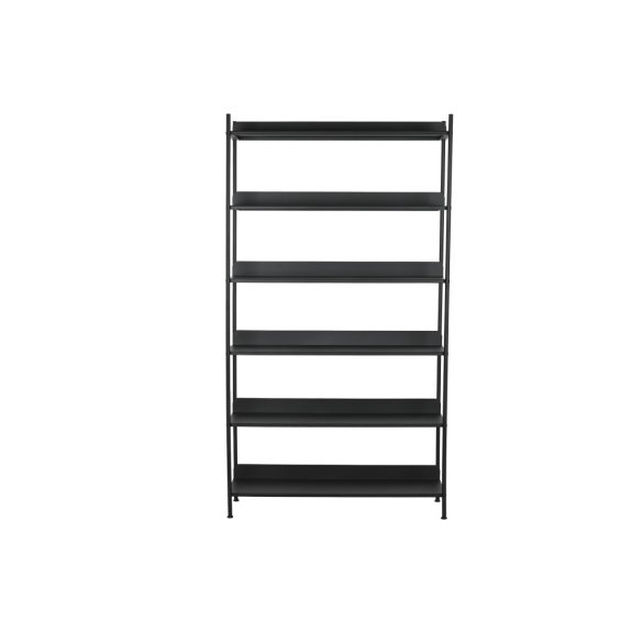 Polc fém 100x30x180 cm fekete