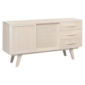 Buffet mango ratan 155x40x80 blanco roto