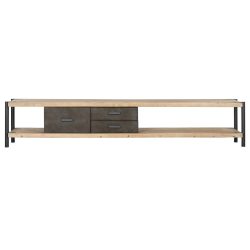 Mueble tv abeto metal 206x40x39