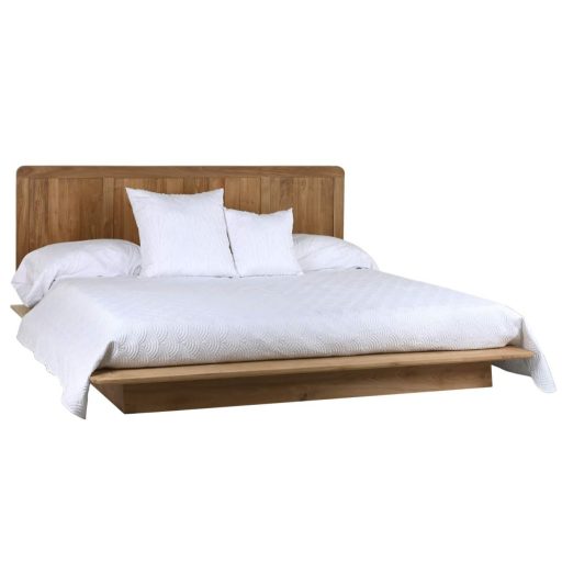 Ágy teakfa 180x200x75 cm natúr