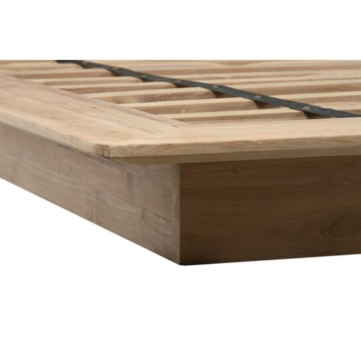 Ágy teakfa 180x200x75 cm natúr