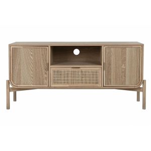 Mueble tv abeto ratan 126x40x60