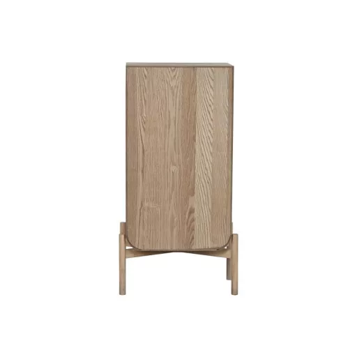 Komód lucfenyő, rattan 52x35x100 cm natúr