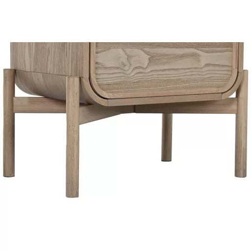 Komód lucfenyő, rattan 52x35x100 cm natúr