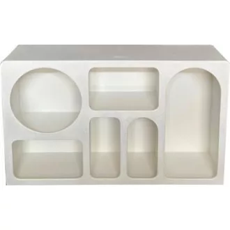 Komód mdf 120x26x75 cm fehér