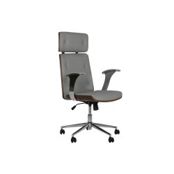   Forgószék poliuretán, fa, fém 71x69x108,5 cm bézs, törtfehér