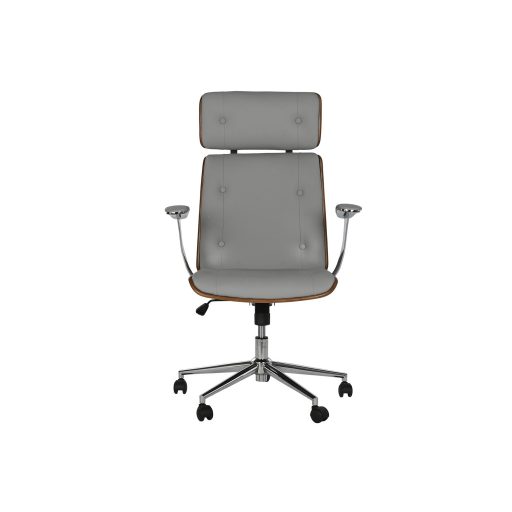 Forgószék poliuretán, fa, fém 71x69x108,5 cm bézs, törtfehér