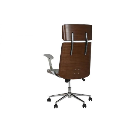 Forgószék poliuretán, fa, fém 71x69x108,5 cm bézs, törtfehér