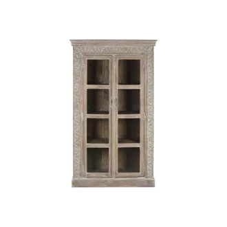 Vitrin mangófa 120x44x210 cm fehér