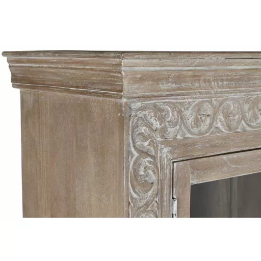 Vitrin mangófa 120x44x210 cm fehér