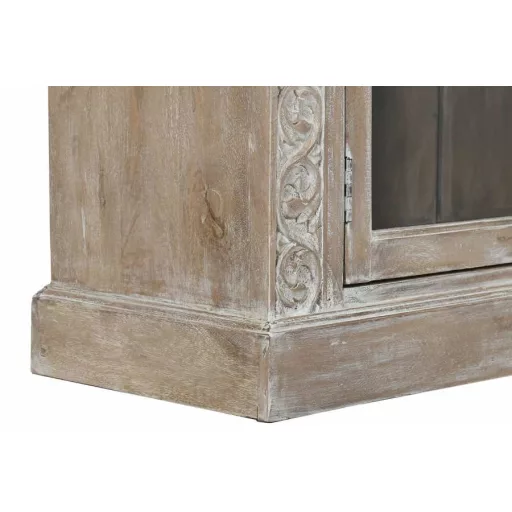 Vitrin mangófa 120x44x210 cm fehér