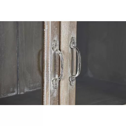 Vitrin mangófa 120x44x210 cm fehér