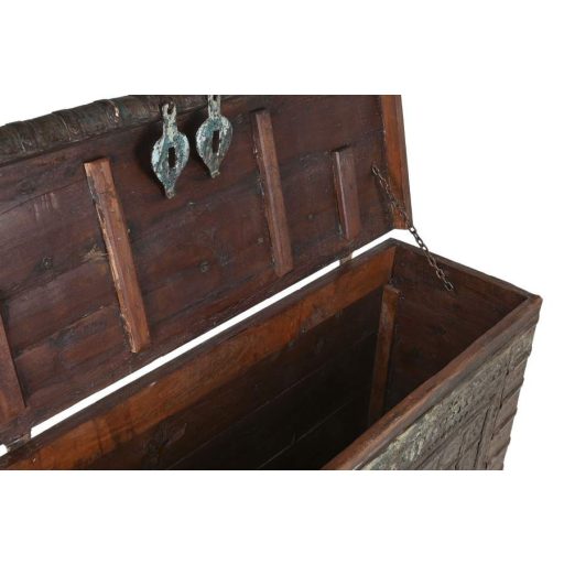 Láda teakfa, fém 114x40x75 cm barna