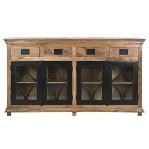 Buffet mango hierro 180x40x100 4 puertas natural