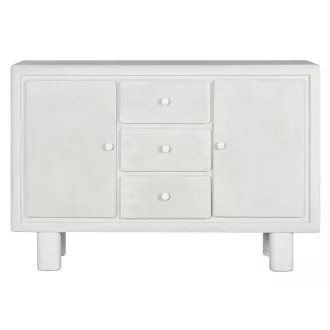 Komód mdf, lucfenyő 120x38x80 cm fehér