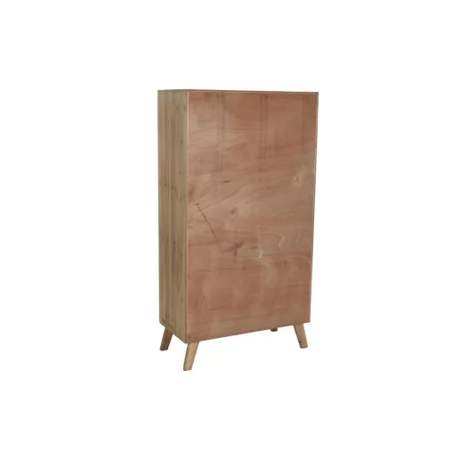Fiókos szekrény lucfenyő, vászon 75x35x138 cm barna, natúr