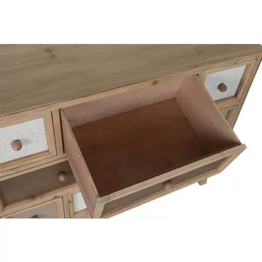 Fiókos szekrény lucfenyő, vászon 100x35x81 cm barna, natúr