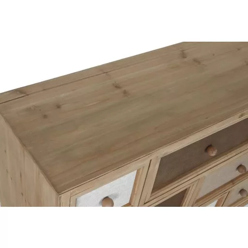 Fiókos szekrény lucfenyő, vászon 100x35x81 cm barna, natúr