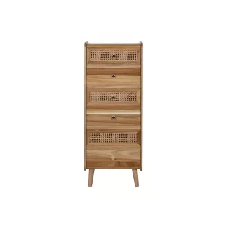 Komód mdf, akácfa 40x30x104,5 cm barna