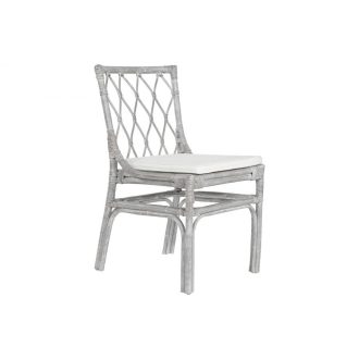 Szék rattan 50x56x85 cm fehér