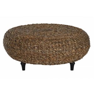 Dohányzóasztal vessző 119x119x46 cm natúr