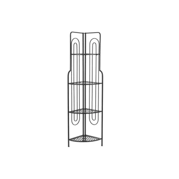 Polc fém 50x34x160 cm fekete