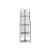 Polc fém 50x34x160 cm fekete