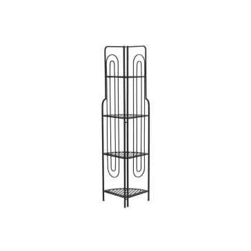 Polc fém 50x34x160 cm fekete