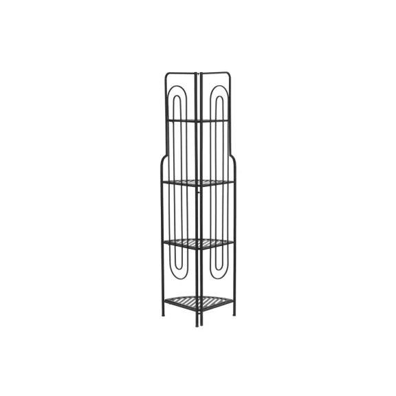 Polc fém 50x34x160 cm fekete