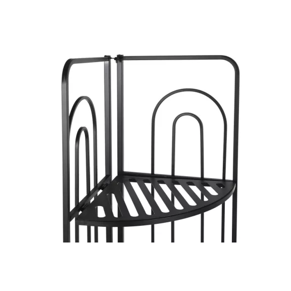 Polc fém 50x34x160 cm fekete