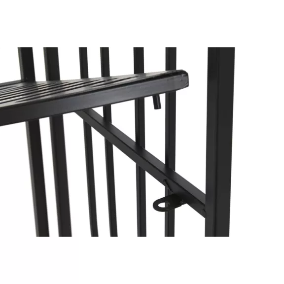 Polc fém 50x34x160 cm fekete