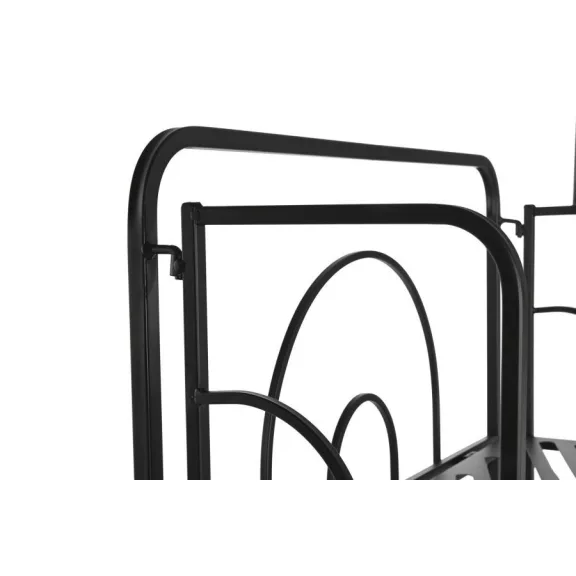 Polc fém 60x27x160 cm fekete