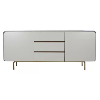 Komód fa, mdf 183x41,5x80 cm fehér, barna