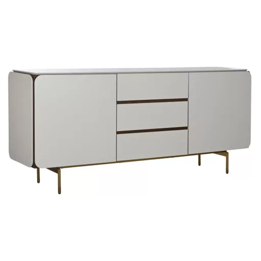 Komód fa, mdf 183x41,5x80 cm fehér, barna