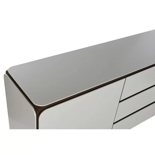 Komód fa, mdf 183x41,5x80 cm fehér, barna
