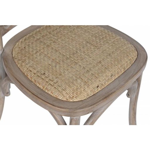 Szék lucfenyő, rattan 45x46x92 cm világosbarna