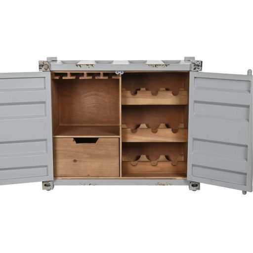 Palacktartó fém, mdf 77x41x64 cm égkék