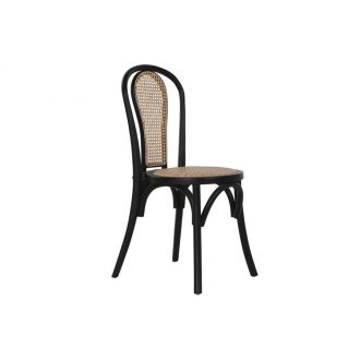 Szék szilfa, rattan 40x42,5x89 cm fekete