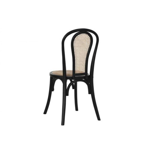 Szék szilfa, rattan 40x42,5x89 cm fekete