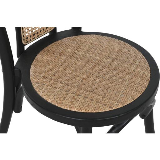 Szék szilfa, rattan 40x42,5x89 cm fekete