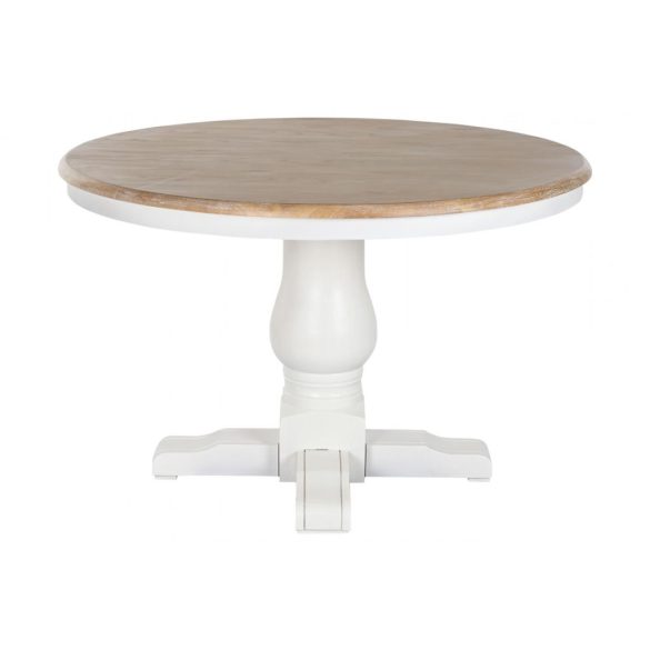 Mesa redonda comedor olmo 120x120x76 blanco