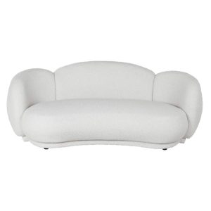 Sofa poliester 195x103x74 nube blanco