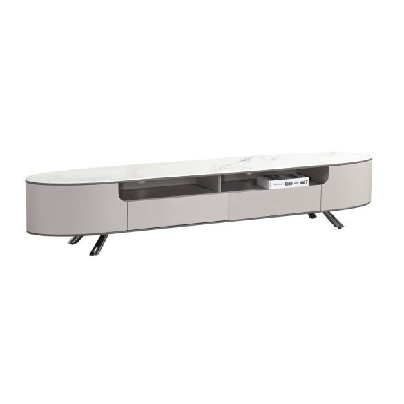 Mueble tv marmol acero 220x42x41,5