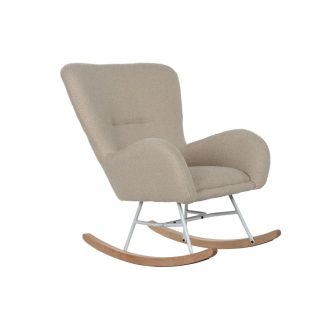 Hintaszék fém, poliészter 68x90x95 cm fehér
