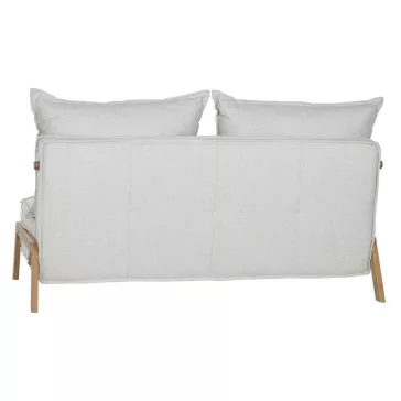 Dívány fém, poliészter 151x96x79 cm krém, fekete
