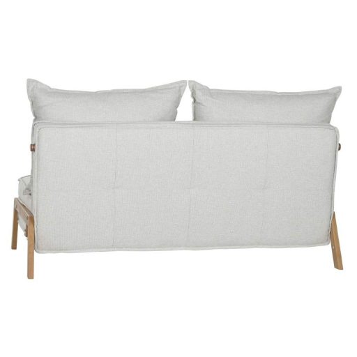 Dívány fém, poliészter 151x96x79 cm krém, fekete