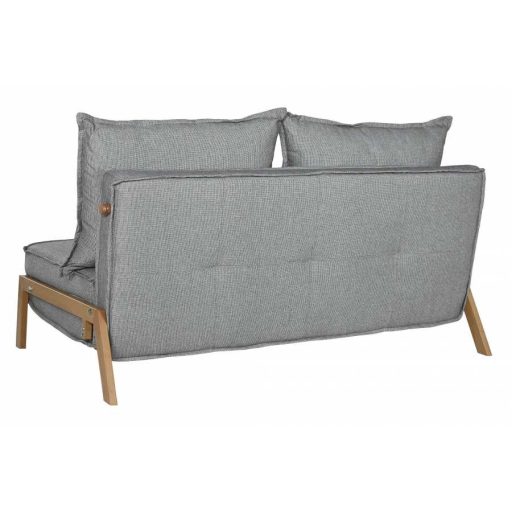 Dívány fém, poliészter 151x96x79 cm szürke, fekete